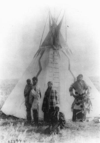 What historic Montana facts are you familiar with (pictured: the Assinniboine family)?