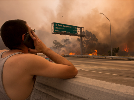 The fires raging in the western US have created plumes of smoke so big that they reach across the entire country, with potential negative health consequences for everyone exposed to the particles falling from the sky. Healthy adults far from the flames don't necessarily have too much to worry about. But Dr. Gopal Allada, a pulmonologist at Oregon Health and Science University, told NPR that vulnerable groups like children, people over 65, pregnant women, and people with heart or lung conditions are at risk of serious harm from smoky air. Image: (La Tuna fire was the largest ever in LA and required evacuations from hundreds of homes). If you do live in an area where there are wildfires, has the smoke had a negative health consequence on someone that you know?