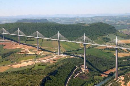 World's Highest Road: Millau Viaduct Bridge, France ----> The world's highest road goes over the world's tallest bridge (the Millau Viaduct bridge). The road deck of the bridge is 343 meters (1,125 ft) above the ground below at its tallest point. Have you ever heard of the Millau Viaduct Bridge that is located in France?