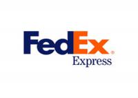 FedEx logo has an arrow between the E and X