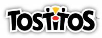 Tostitos logo shows two people dipping a chip into a bowl of salsa