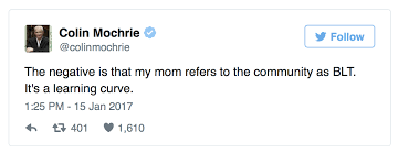 Of course, Colin kept his sense of humor throughout the entire process -- even tweeting cute and funny things his mother and mother-in-law were expressing about their new granddaughter. Do you agree that having a sense of humor diffuses any awkwardness that may come up in situations like this?