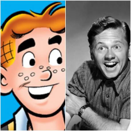 Many of us grew up reading the Archie comics -- I know I did -- and you may be surprised to know that Mickey Rooney, (the actor who appeared in silent films as early as 1926, the famous Andy Hardy films, and also in classic 