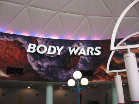 Body Wars. Once a main feature of Disney's Epcot Center, this 3D ride was based on the premise that scientists could one day shrink themselves and enter the human body to study it. Over the years it declined in popularity (many complained of motion sickness) and was closed down in 2006.