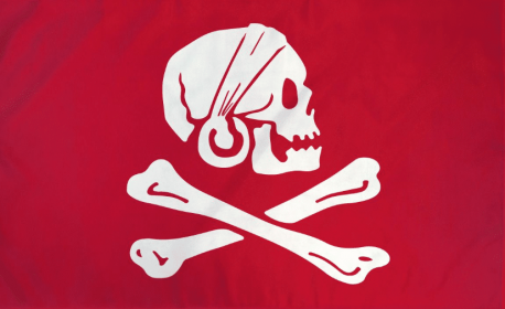 Henry Every - One of very few major pirate captains to escape with his loot without being arrested or killed in battle, the most common flag associated with him is a skull in profile with a bandana and earring over cross-bones. Ever dressed as a pirate for Halloween, a party, etc?