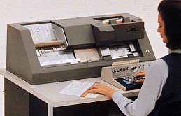 Punch Card Operator_Before digital technology, many businesses used sheets of thick paper that used punctured holes to track and store data. These punch cards were useful in tracking budgets and keeping payroll records. Punch card operators used machines to make holes in the punch cards and these were maintained as business records. Have you ever operated a punch card machine?