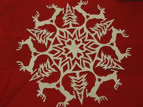 If you have made snowflake cuttings, did you use a pattern or cut the paper where you wanted?