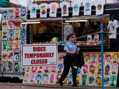 COLUMBUS, Ohio — Rides at the Ohio State Fair's Kiddieland and some elsewhere in the amusement park reopened Friday with the OK of inspectors two days after the governor shut them all down following a thrill ride malfunction that killed a teen who had recently enlisted in the Marines. The 18-year-old man's girlfriend was among seven other people who were injured when the Fire Ball flung riders (some still strapped in their seats) through the air Wednesday night. A few people on the midway were hit by debris. The ride's Dutch manufacturer has told operators of the attraction at fairs and festivals worldwide to stop using it until more is learned about what caused the malfunction. Ohio Gov. John Kasich shut down all rides for new inspections after the accident. Source - Associated Press. Are you familiar with this news story?