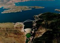 Roosevelt Dam in Phoenix, Arizona (Salt River) had Italian stonemasons craft this dam, hand-cutting all the stones for the project. Built in 1911, the U.S Reclamation Service's first major project has brought power, water storage, and growth to the Phoenix area for over 100 years. Have you heard of this dam?