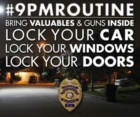 Do you do the 9pm routine, locking everything and getting valuables out of your car?