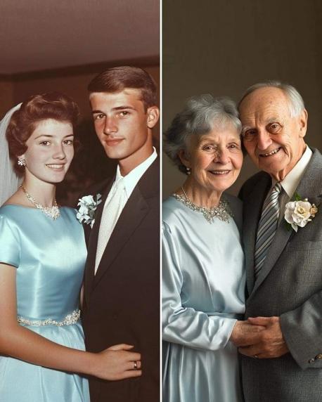 This lovely couple recreated the love and their marriage after 64 years. Do you appreciate the long marriage and affection this couple have for each other?