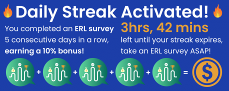 When a streak is active, you'll see your Streaks section update like this one. It will give you all of the necessary information you need to keep the streak alive! Are you looking forward to starting your streak?
