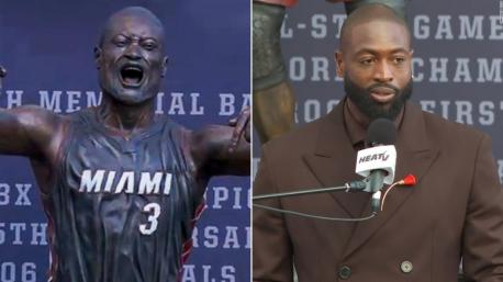 The new Dwyane Wade statue outside the Kaseya Center is getting a lot of attention over the appearance of the basketball icon's face. Almost immediately after it was unveiled on Sunday, critics expressed disdain for the statue on social media. Do you think the statue looks like Dwanye Wade?