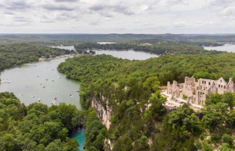 Missouri: Ha Ha Tonka Castle, Ha Ha Tonka State Park - Location is the real drawcard of this enchanting ruin. Overlooking the vast Lake of the Ozarks, Ha Ha Tonka Castle is nestled within the forest of its namesake state park. Inspired by the fairy-tale castles of Europe, businessman Robert Snyder began building the majestic property in 1905. By 1942, the property was being used as a hotel, but a devastating fire gutted the grand building. Today, park visitors can explore the ruins – enough remains that it's easy to imagine the building's former grandeur. Have you ever visited this attraction?